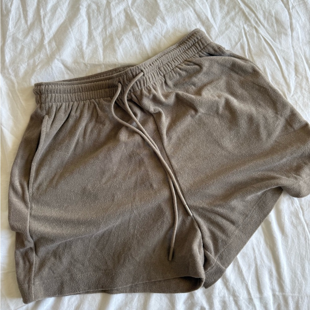 Terry cloth high waist short